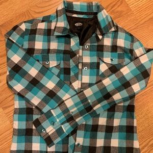 Vans Off the Wall Turquoise Button-up flannel
